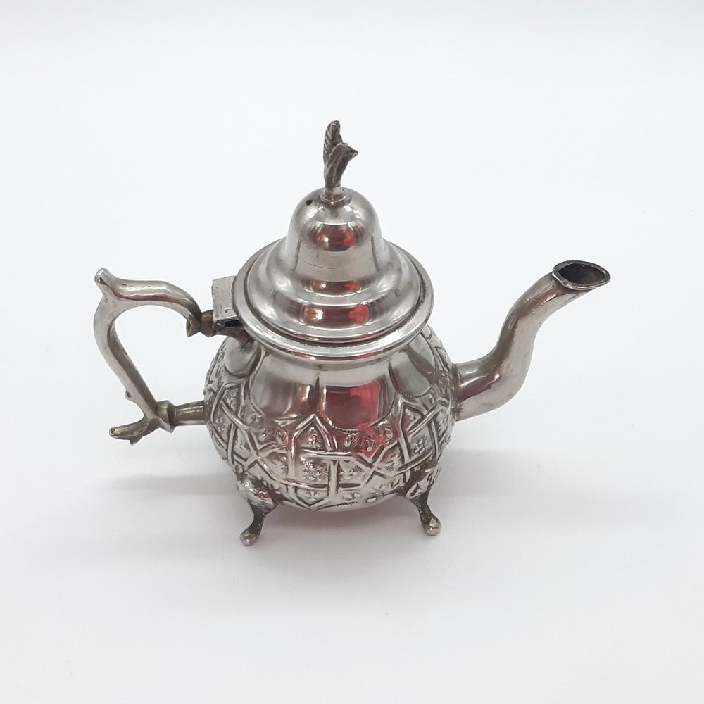 Antique Silver Plated Moroccan Teapot